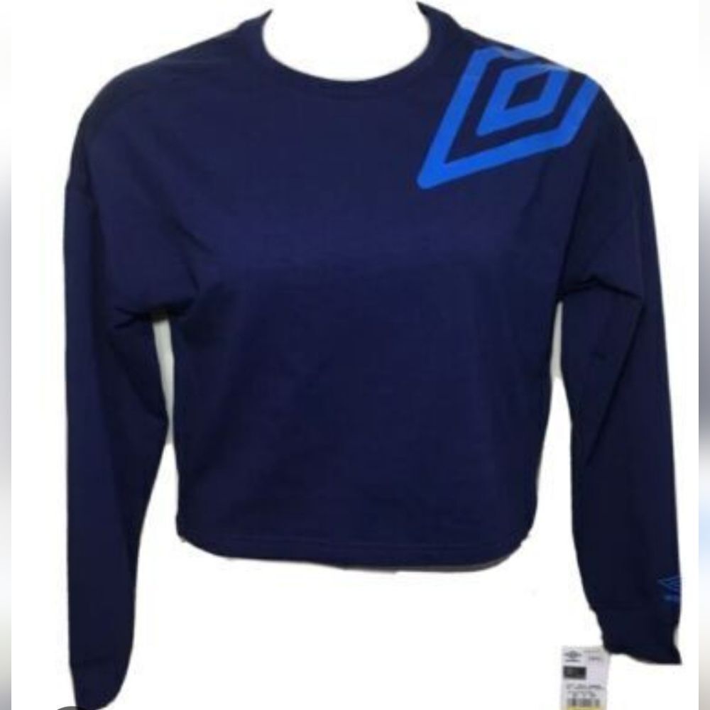 Umbro crewneck sweatshirt xs cropped New athletic soccer blue gift womens Spring